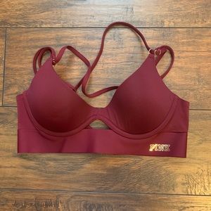 Pink Bonded push-up bra